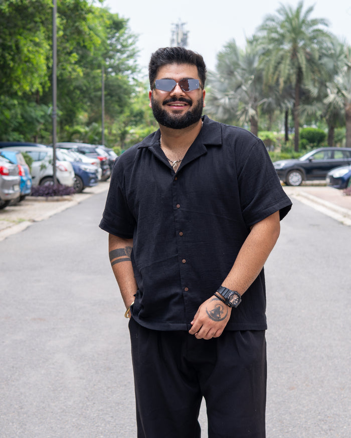 Black RelaxFit  Casual Shirt