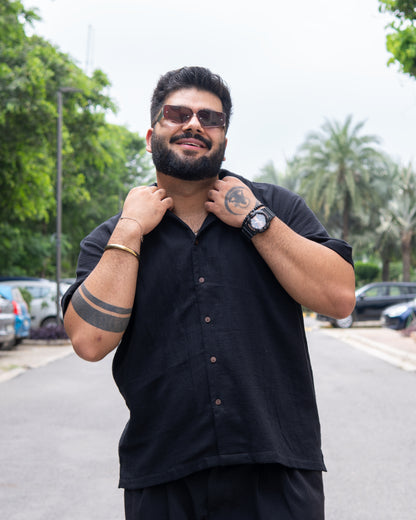 Black RelaxFit  Casual Shirt