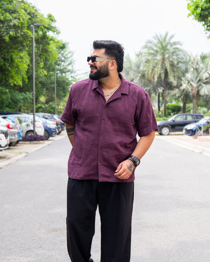 Burgundy RelaxFit Casual Shirt