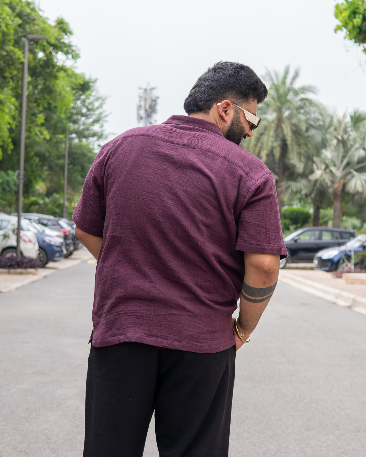 Burgundy RelaxFit Casual Shirt