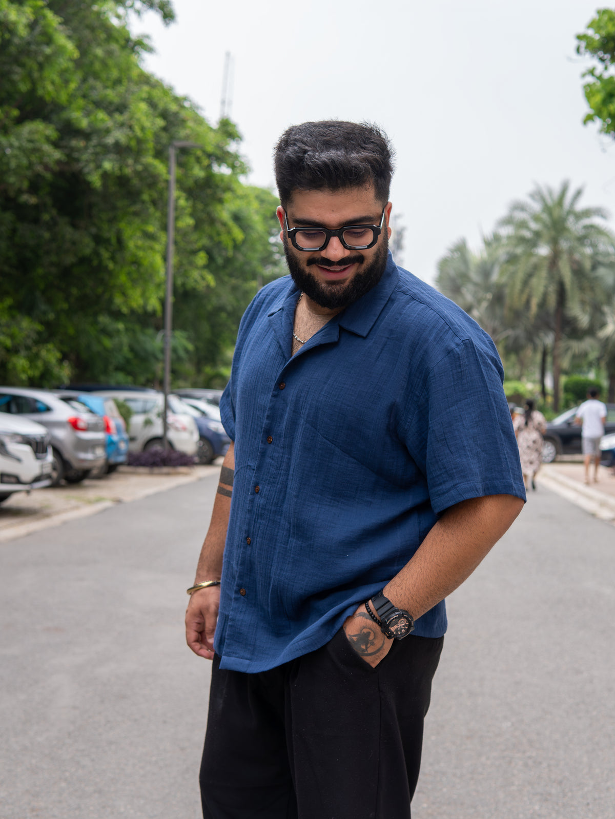 Blue RelaxFit Casual Shirt
