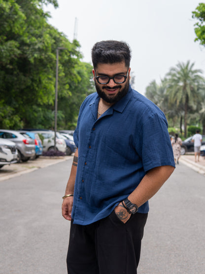 Blue RelaxFit Casual Shirt