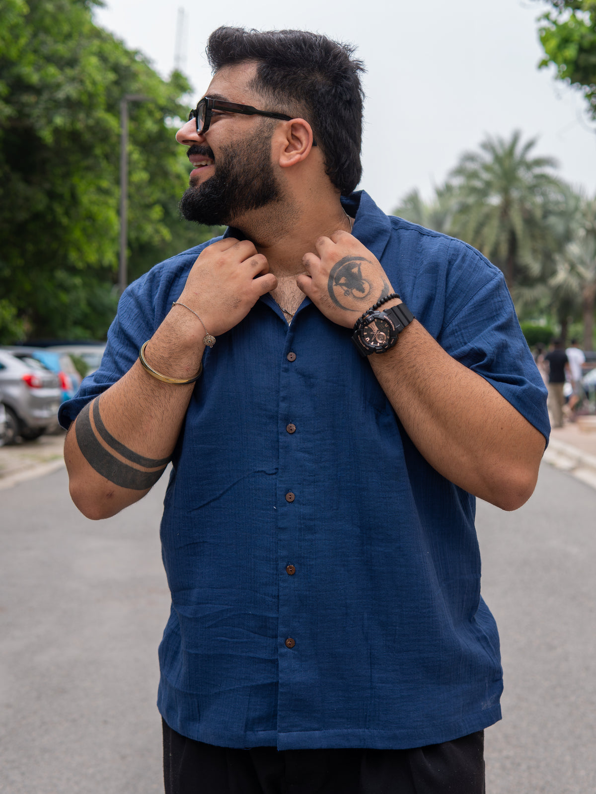 Blue RelaxFit Casual Shirt